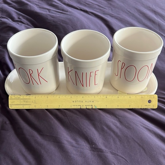 Rae Dunn Kitchen Rae Dunn Fork Knife Spoon Holder Ceramic Poshmark